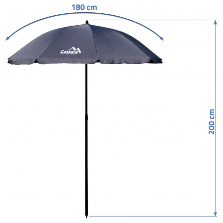 Sulankstomas skėtis Cattara Terst 180 cm – pilkas 5