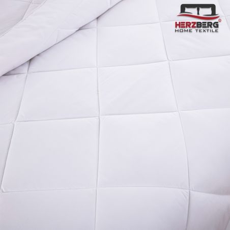 Herzberg HG-22067WD: 4 žvaigždučių kokybės balta antklodė - 140x200cm 4