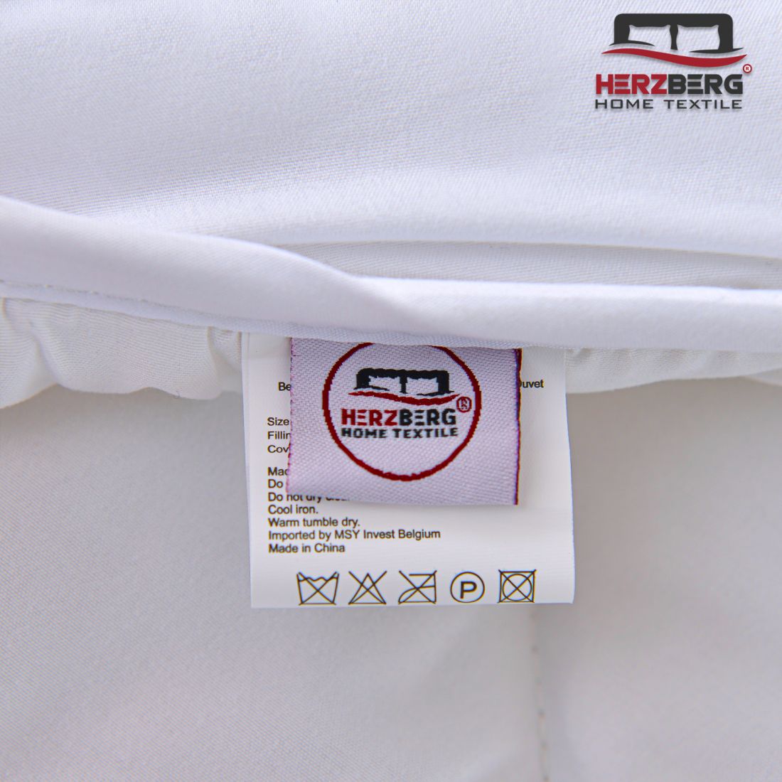 Herzberg HG-24267WD:  4 žvaigždučių kokybės balta antklodė - 240x200cm 4