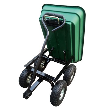 Herzberg HG-8028-75: 75L Wheel Barrow Dump Cart 4