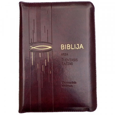 Biblija 12,5 x 18 cm, ekumeninė, su užtrauktuku 2021 m.