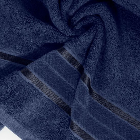 Veliūrinis bambukinis vonios rankšluostis "MIROKO" (tamsiai mėlyna) 1